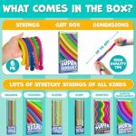 Fidget Toys and Sensory Toys by BUNMO - Textured Stretchy Strings and Super Sensory Fidget Toys. Fidget Toys for Adults and Kids - 6 Pack from BUNMO