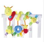 LIANGLIDE Infant Stroller Toy, Infant Baby Worm Crib Bed Around Rattle Bell Cartoon Insect Stroller Hanging Stuffed Wrap Spiral Safety Plush Toys for Baby Boys and Girls from LIANGLIDE