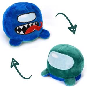 Among Us Reversible Double Sided Stuffed Plushie Plush Toy Animal Animals Pulpo Reversable Octopus Bear Toys Plushies Doll Game Teddy Flip Impostor Crewmate Fluffy Mood Changing 6 inch Best Gift 2021 from Toy Storage World