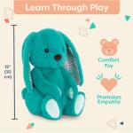 B. toys â Plush Bunny â Super Soft Stuffed Animal â Teal â 12â â Washable Rabbit Toy â for Babies, Toddlers, Kids â Happy Hues â Cottontail Cutie â 0 Months + (BX1926C30Z) from Branford Ltd.