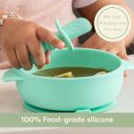 Silicone Baby Spoons Led Weaning - Chewable Utensils Set for Toddlers - UpwardBaby 3 Baby Self Feeding Spoons for Stage 1-6mos+ Anti Choke Barrier BPA Free from UpwardBaby