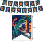 Dinosaur Birthday Party Supplies Kit For Boys, Jurassic World Party Decorations - 20 Guests- Include Dino Plates Cups Napkins Banner Cutlery Balloons Tablecloth Straws Toppers from VINFO
