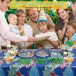 Dinosaur Birthday Party Supplies Kit For Boys, Jurassic World Party Decorations - 20 Guests- Include Dino Plates Cups Napkins Banner Cutlery Balloons Tablecloth Straws Toppers from VINFO