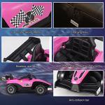 Costzon Kids Ride on Car, 12V Battery Powered Electric Racing Truck w/Remote Control, Spring Suspension, Music, LED Lights, USB Port, Children Ride on Motorized Vehicle Toy for 3-7 Years Old (Pink) by Costzon