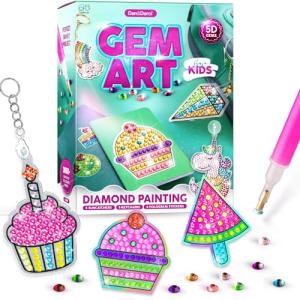 Gem Art, Kids Diamond Painting Kit - Big 5D Gems - Arts and Crafts for Kids, Girls and Boys Ages 6-12 - Gem Painting Kits - Best Tween Gift Ideas for Girls Crafts Age 4, 5, 6, 7, 8, 9, 10-12 from Dan&Darci