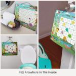 Potty-Training-Chart-with-35 Reusable Magnetic-Stickers. A Dinosaur Potty Chart that Reward Toddlers â Motivational Toilet Potty Training Stickers Chart for Boys & Girls (Dinosaurs) by PUTSKA