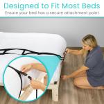 Vive Bed Ladder Assist - Pull Up Assist Device with Handle Strap - Rope Ladder Caddie Helper - Sitting, Sit Up Hoist for Elderly, Senior, Injury Recovery Patient, Pregnant, Handicap - Padded Hand Grip by Vive Health