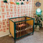 Dream On Me Lucas Mini Modern Crib with Rounded Spindles I Convertible Crib I Mid- Century Meets Modern I Portable Crib from AmazonUs/DREAY