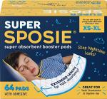 Super Sposie Booster Pads for Overnight Diapers and Youth Incontinence, Maximum Absorbency to Stop Nighttime Diaper Leaks, Extra Protection for Daytime Use, with Adhesive from Sposie