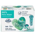 Baby Wipes, Pampers Aqua Pure Sensitive Water Baby Diaper Wipes, Hypoallergenic and Unscented, 10X Pop-Top Packs, 560 Count from AmazonUs/PRFY7