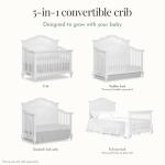 Evolur Aurora 5-in-1 Convertible Crib, Frost, Greenguard Gold Certified from Dream On Me