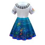 Szytypyl Toddler Girls Printed Mirabel Encanto Costume Summer Short Dress for Kids Birthday Party with Bag by 