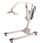Hi-Fortune Patient Lift Electric Unfoldable Hydraulic Body Transfer for Home Use Seniors Easy-Assembly and Heavy-Duty, Battery-Powered with Low Base, 400lb Weight Capacity with Medium U-Sling, White from Hi-Fortune