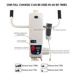 Hi-Fortune Patient Lift Electric Unfoldable Hydraulic Body Transfer for Home Use Seniors Easy-Assembly and Heavy-Duty, Battery-Powered with Low Base, 400lb Weight Capacity with Medium U-Sling, White from Hi-Fortune