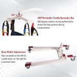 Hi-Fortune Patient Lift Electric Unfoldable Hydraulic Body Transfer for Home Use Seniors Easy-Assembly and Heavy-Duty, Battery-Powered with Low Base, 400lb Weight Capacity with Medium U-Sling, White from Hi-Fortune