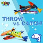 Novelty Place 8 Pack Torpedo Bandits Diving Toy Rockets - Swimming Pool Underwater Game for Kids and Adults - Shark Design 8 Colors from Novelty Place