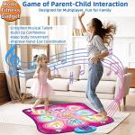SUNLIN Dance Mat - Dance Mixer Rhythm Step Play Mat - Dance Game Toy Gift for Kids Girls Boys - Dance Pad with LED Lights, Adjustable Volume, Built-in Music, 3 Challenge Levels (3-12 Years Old) by SUNLIN