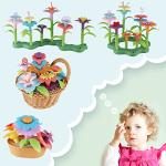 BIRANCO. Flower Garden Building Toys - Build a Bouquet Floral Arrangement Playset for Toddlers and Kids Gifts Age 3, 4, 5, 6 Year Old Girls, Educational STEM Toy (120 PCS) from TongShang