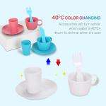 CUTE STONE Color Changing Kitchen Sink Toys, Children Heat Sensitive Electric Dishwasher Playing Toy with Running Water, Automatic Water Cycle System Play House Pretend Role Play Toys for Boys Girls from Cute Stone