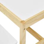 MUSEHOMEINC Kids Activity Table and Bench Set,Drawing and Painting Table for Study,Arts,Craft and Dining.3 in 1 Todder Play Table and Chair Set,Wooden Playroom and Learning Furniture by MUSEHOMEINC