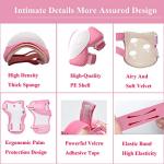 Kids Helmet Adjustable with Sports Protective Gear Set Knee Elbow Wrist Pads for Toddler Ages 4 to 10 Years Old Boys Girls Cycling Skating Scooter Helmet - (Pink Sun Flower) from Lamsion