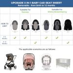 COOLBEBE Upgraded 3-in-1 Baby Head Neck Body Support Pillow for Newborn Infant Toddler - Extra Soft Car Seat Insert Cushion Pad, Perfect for Carseats, Strollers, Swing from COOLBEBE