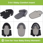COOLBEBE Upgraded 3-in-1 Baby Head Neck Body Support Pillow for Newborn Infant Toddler - Extra Soft Car Seat Insert Cushion Pad, Perfect for Carseats, Strollers, Swing from COOLBEBE
