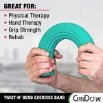 CanDo Twist-n' Bend Flexible Resistance Bars For Grip And Forearm Strengthening, Physical Therapy, Rehabilitation, Golf Training, Tennis Elbow, Injury Recovery, and Pain Relief from Fabrication Enterprises
