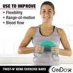 CanDo Twist-n' Bend Flexible Resistance Bars For Grip And Forearm Strengthening, Physical Therapy, Rehabilitation, Golf Training, Tennis Elbow, Injury Recovery, and Pain Relief from Fabrication Enterprises