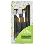 Celley Adaptive Utensils for Elderly, Arthritis, Parkinsons and Handicapped, Non-Weighted, 4 Pcs Set from Celley