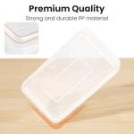 6 Pack Pencil Box, Sooez School Box, Hard Pencil Boxes for School Supplies Bulk, Large Plastic Pencil Case with Lid, Clear Pencil Container, Stackable School Box Crayon Boxes Bulk for Kids by Sooez