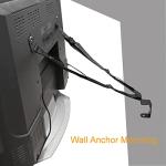 JOLIRSBOX Child Proof TV Safety Straps- TV Earthquake Strap Furniture Anchors Work for Baby Proofing Secures to TV Stand and Walls,Heavy Duty Metal Plate, Adjustable Strap, No Plastic Parts from RSBELL