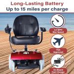 Zipâr PC Power Electric Wheelchair - Full Size Long Range Motorized Wheelchair - Electric Wheelchairs for Adults, Seniors, Elderly, Travel- Power Wheelchair 19.5 Inch Seat - Extended Battery by Zip'r