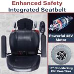 Zipâr PC Power Electric Wheelchair - Full Size Long Range Motorized Wheelchair - Electric Wheelchairs for Adults, Seniors, Elderly, Travel- Power Wheelchair 19.5 Inch Seat - Extended Battery by Zip'r