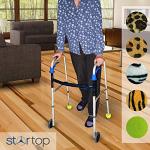 STARTOP Deluxe Pre Cut Walker Tennis Ball Glides - Walkers Legs Universal Precut Glide Balls, Accessories Gifts for Elderly Seniors or Medical Rehab (Yellow) from JBE