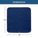 Waterproof Incontinence Chair Pads Non Slip Absorbent Pads, 22" x 21" Wheelchair Resuable Seat Pads Cover, Washable Nursery Pee Pad Seat Protector - Navy by Moonsea