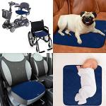 Waterproof Incontinence Chair Pads Non Slip Absorbent Pads, 22" x 21" Wheelchair Resuable Seat Pads Cover, Washable Nursery Pee Pad Seat Protector - Navy by Moonsea