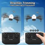 le-idea Mini Drone with Camera, 2 Cameras IDEA10 FPV Drones 720P HD, Foldable RC Quadcopters with Optical Flow Positioning for Beginners, 3D Flips, 2 Batteries by le-idea