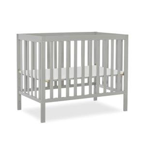 Dream On Me, Edgewood 4-in-1 Convertible Mini Crib, Cool Grey , 40x25x33 Inch (Pack of 1) by Dream On Me