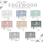 Dream On Me, Edgewood 4-in-1 Convertible Mini Crib, Cool Grey , 40x25x33 Inch (Pack of 1) by Dream On Me