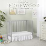 Dream On Me, Edgewood 4-in-1 Convertible Mini Crib, Cool Grey , 40x25x33 Inch (Pack of 1) by Dream On Me