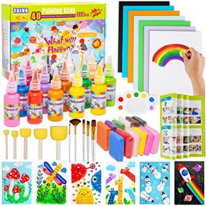 Arts and Crafts for Kids - 40 Creative Painting Arts 350+pcs Painting Kits Ages 3 4 5 6 7 8 9 10 11 & 12 Year Old Girls & Boys - Art Supplies Set - Gift Ideas for Drawing Beginners Activity Toys by Huizhou Shanghe Ecommerce Co.Ltd