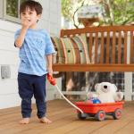 Green Toys Wagon, Orange CB - Pretend Play, Motor Skills, Kids Outdoor Toy Vehicle. No BPA, phthalates, PVC. Dishwasher Safe, Recycled Plastic, Made in USA. by Green Toys