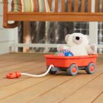 Green Toys Wagon, Orange CB - Pretend Play, Motor Skills, Kids Outdoor Toy Vehicle. No BPA, phthalates, PVC. Dishwasher Safe, Recycled Plastic, Made in USA. by Green Toys