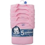 Gerber Baby 5-pack Solid Onesies Bodysuits, Pink, 0-3 Months by Gerber