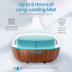 Ultimate Aromatherapy Diffuser & Essential Oil Set - Ultrasonic Diffuser & Top 10 Essential Oils - 400ml Diffuser with 4 Timer & 7 Ambient Light Settings - Therapeutic Grade Essential Oils - Lavender by Pure Daily Care