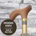 Switch Sticks Walking Cane for Men or Women, Foldable and Adjustable from 32-37 Inches, Engraved Pearl Gold from Switch Sticks