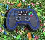Blue Video Game Controller Pinata (Small Stick Included) 17.5âx11âx 5â Perfect for Birthday Gamer Parties, Party Decor, Gaming theme parties and other Decorations- By Jergrim from G&Co.