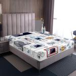 Boys Game Fitted Sheet Gamepad Printed Bedding Set for Kids Teens Videogame Controller Fitted Bed Sheet Gaming Console Bedding Decor Set Twin Size 1 Fitted Sheet with 1 Pillow Case(No Top Sheet) from Erosebridal