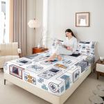 Boys Game Fitted Sheet Gamepad Printed Bedding Set for Kids Teens Videogame Controller Fitted Bed Sheet Gaming Console Bedding Decor Set Twin Size 1 Fitted Sheet with 1 Pillow Case(No Top Sheet) from Erosebridal